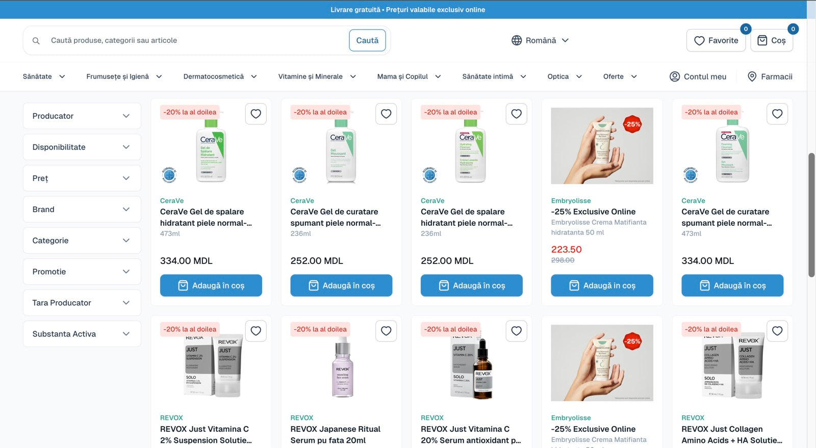 ff.md, online store of Moldova's largest pharmacy chain